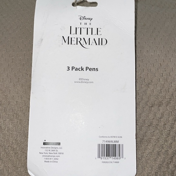 Lot of 3 3-Pack Pen Set Disney The Little Mermaid Theatrical Release - Picture 3 of 4